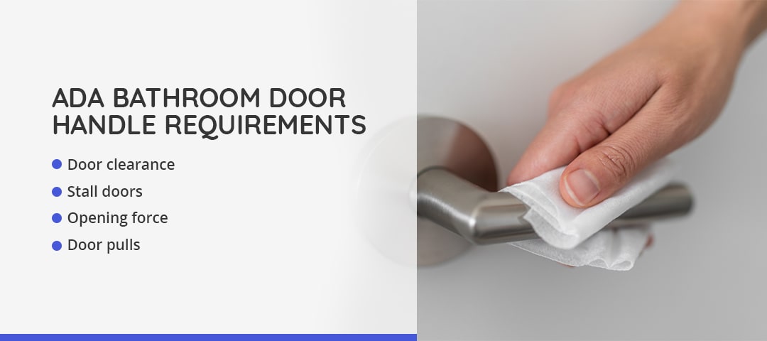 ada bathroom door handle requirements